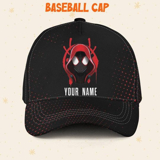 Custom Spiderman Miles Cool Logo Cap, Custom Disney Hat, Spiderman Baseball Cap