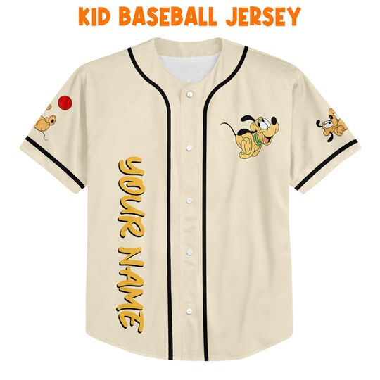 Personalize Retro Pluto Jersey, Disney Pluto Custom