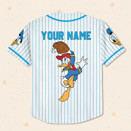 Personalize Disney Donald Duck Baseball Jersey, Personalized Disney Baseball