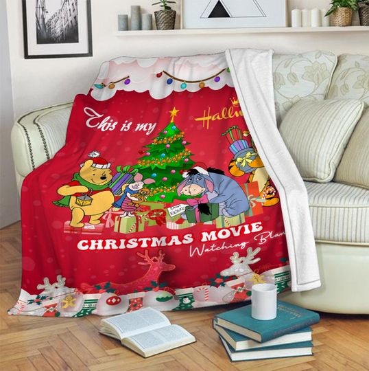 Disney Christmas Winnie the Pooh Blanket