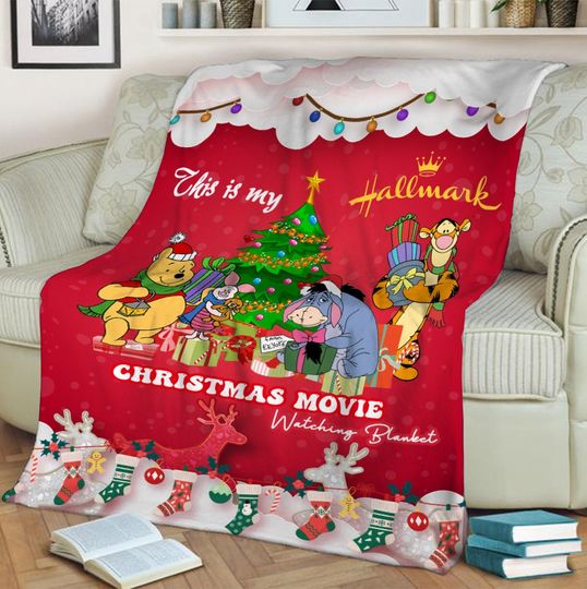 Disney Christmas Winnie the Pooh Blanket