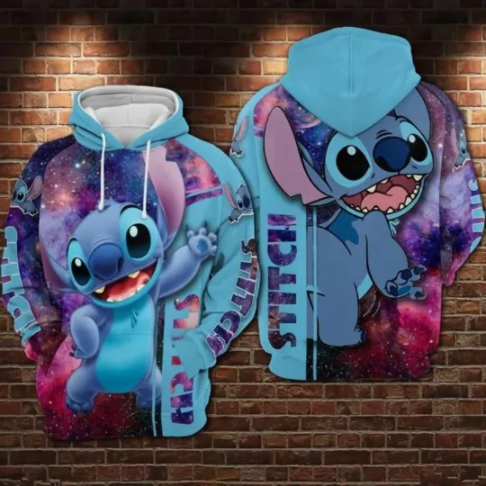 Disney Stitch 3D Printing Hoodie