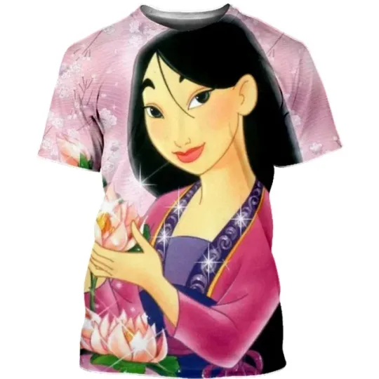Disney T-Shirts Mulan Cartoon Anime 3D Shirt