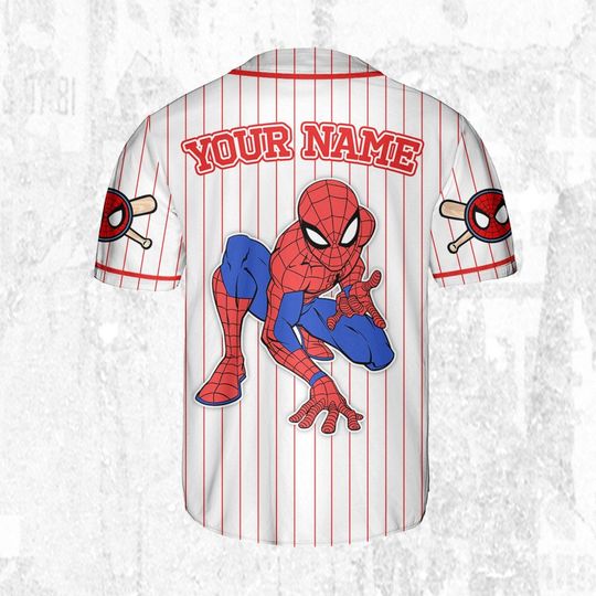 Custom Disney Spiderman Spiderverse Peter Parker Baseball Jersey