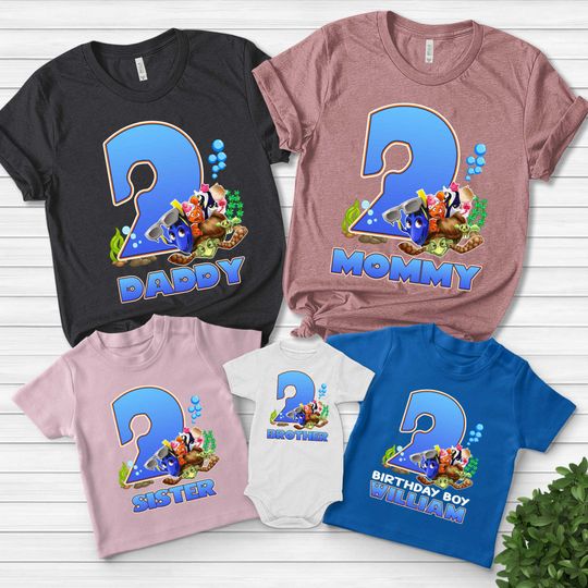 Disney Finding Nemo Tee,Finding Dory Birthday Tee