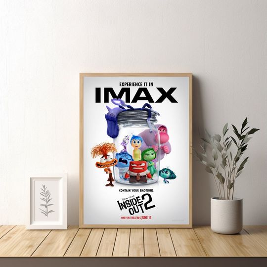 Inside Out 2 Movie Poster, Disney Inside Out 2 Poster, Home Decor