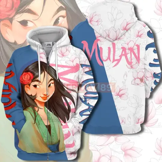 2024 Disney Princess Mulan 3d Hoodie