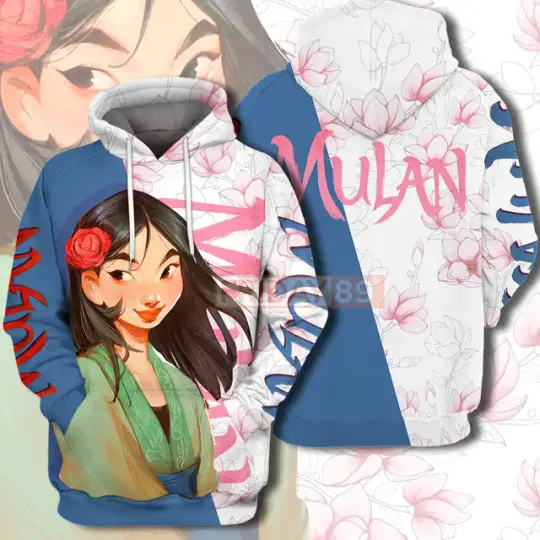 2024 Disney Princess Mulan 3d Hoodie
