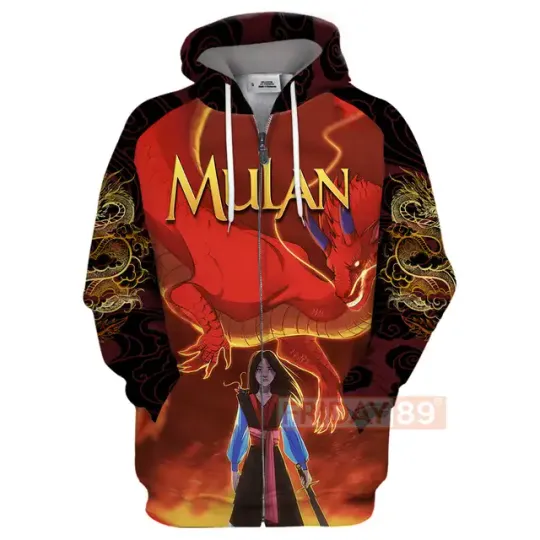2024 Disney Princess Mulan 3d Hoodie