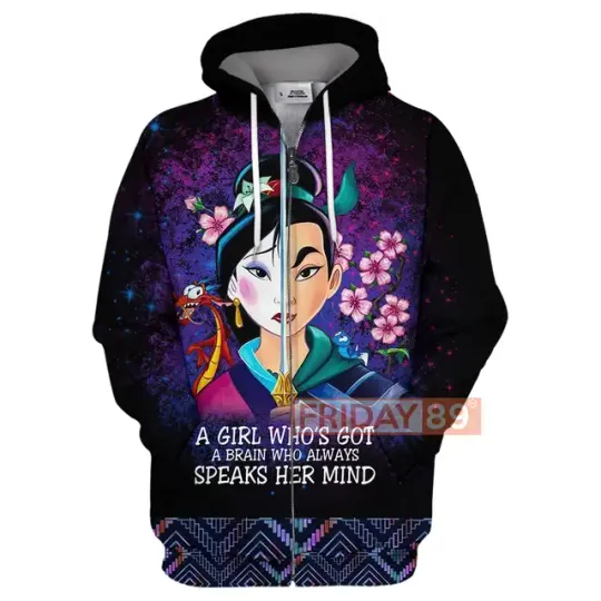 2024 Disney Princess Mulan 3d Hoodie