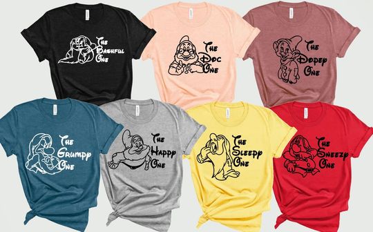 Seven Dwarfs Shirts,Seven Dwarfs,Disney Group Shirts,Snow White