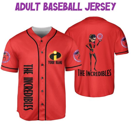 Personalized Disney The Incredibles Violet Parr Baseball Jersey