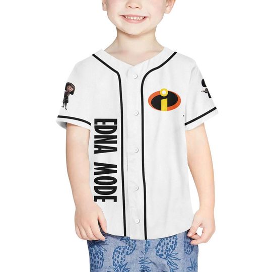 Personalized Disney The Incredibles Edna Mode Baseball Jersey