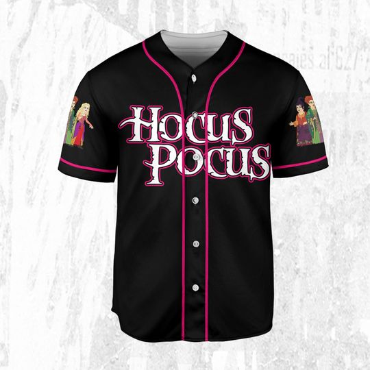 Personalized Hocus Pocus Sanderson Sisters Black Jersey, Disney Baseball Jersey
