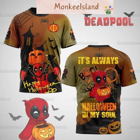Halloween Marvel Deadpool Shirt, Disney Deadpool Shirt