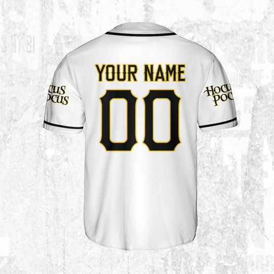 Personalized Hocus Pocus Skeleton Coffee White Jersey, Disney Baseball Jersey