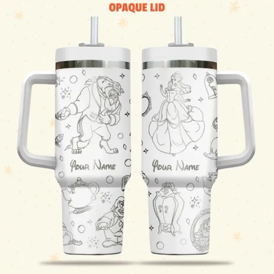 Custom Disney Beauty and the Beast Magical Tumbler, Disney Characters