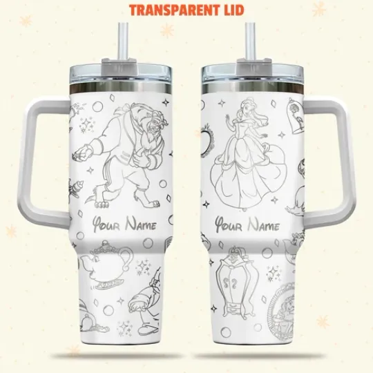 Custom Disney Beauty and the Beast Magical Tumbler, Disney Characters