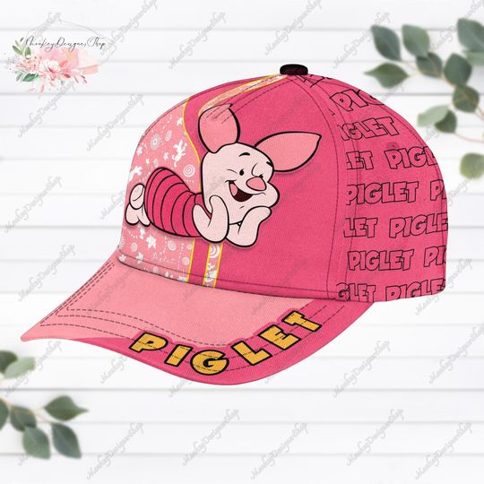 Piglet Cap, Piglet Classic Cap, Piglet Baseball Hat, Disney Pooh Piglet Hat