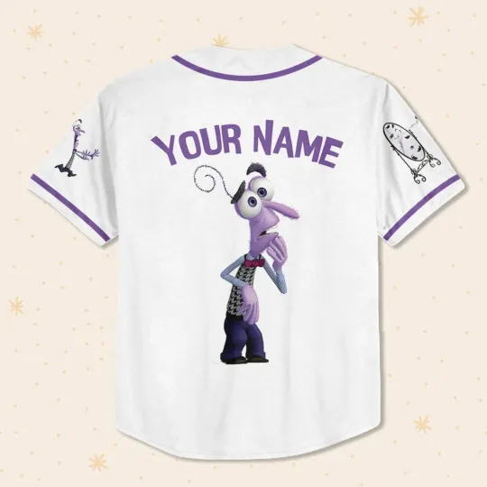 Personalized Disney Inside Out Fear, Disneyland Baseball Jersey, Inside Out 2