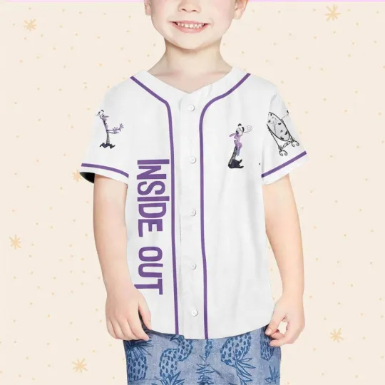 Personalized Disney Inside Out Fear, Disneyland Baseball Jersey, Inside Out 2