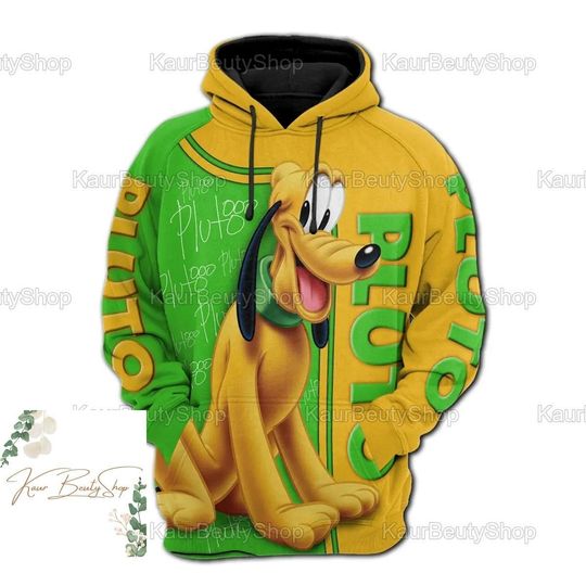 Halloween Pluto Hoodie, Disney Pluto 3D Hoodie