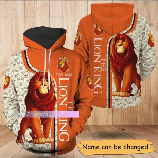 Disney Simba 3D HOODIE Halloween Gift Christmas Gift