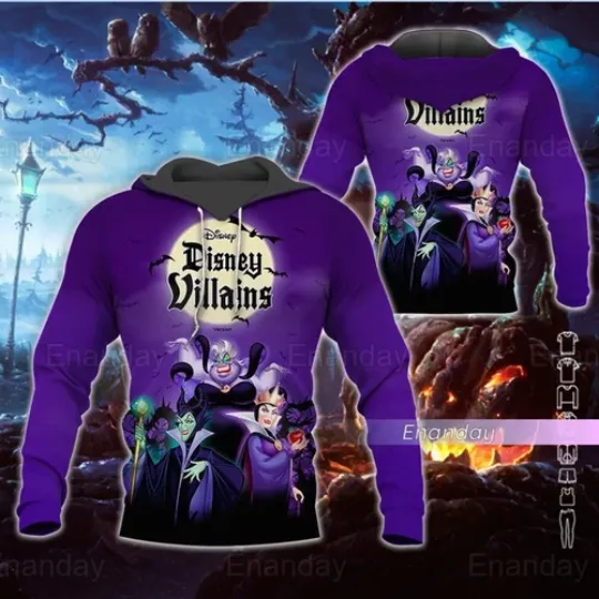 Disney Villains 3D HOODIE All Over Print