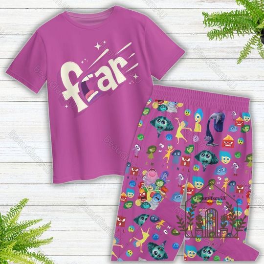 Halloween Disney Inside Out Pajamas Set, Inside Out Characters Shirt