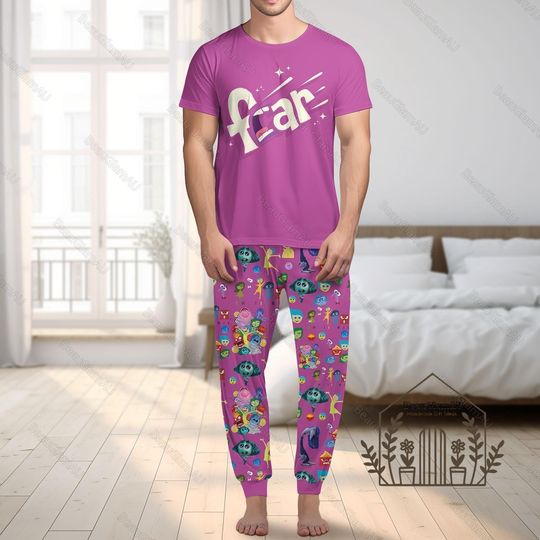 Halloween Disney Inside Out Pajamas Set, Inside Out Characters Shirt