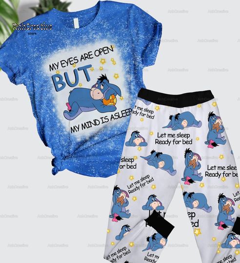 Cute Eeyore Pajamas Set, Disney Donkey T-Shirt