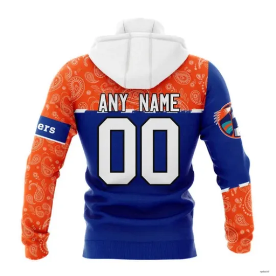 Personalized New York Islanders Hoodie Pullover Paisley Hockey Team