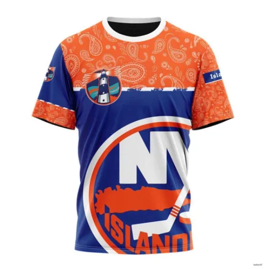 Personalized New York Islanders Hoodie Pullover Paisley Hockey Team