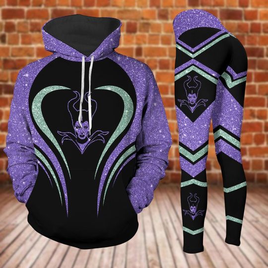 Halloween Maleficent Hoodie Legging, Disney Villains