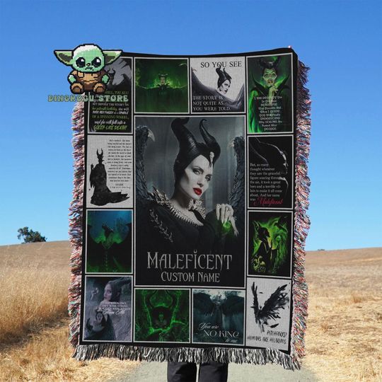 Custom Maleficent Pictures Collage Blanket, Disneyland Maleficent Fleece Blanket