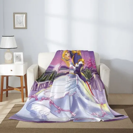 Disney Mickey Halloween Flannel Blanket Kawaii Spooky Cute Lightweight Throw