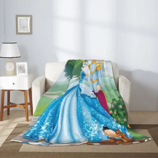 Disney Mickey Halloween Flannel Blanket Kawaii Spooky Cute Lightweight Throw