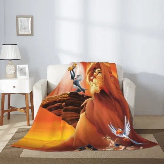 Disney Mickey Halloween Flannel Blanket Kawaii Spooky Cute Lightweight Throw