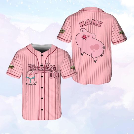Custom Name Disney Gravity Falls Baseball Jersey, Gravity Falls Matching Cartoon