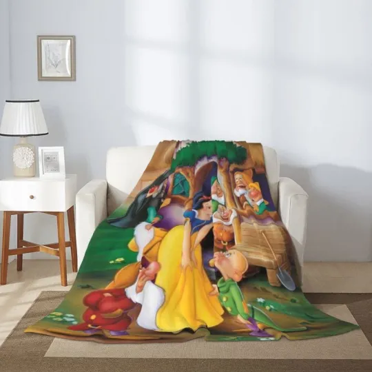 Disney Mickey Halloween Flannel Blanket Kawaii Spooky Cute Lightweight Throw