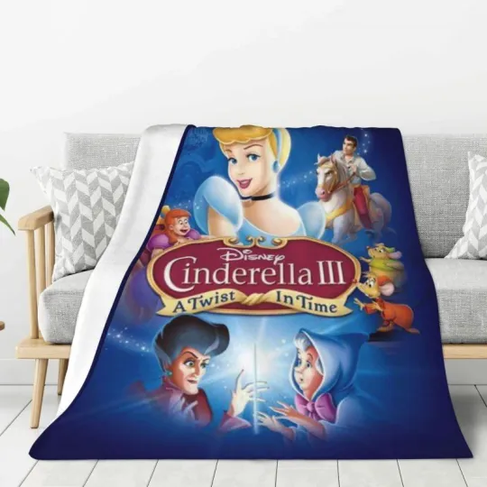 Disney Mickey Halloween Flannel Blanket Kawaii Spooky Cute Lightweight Throw