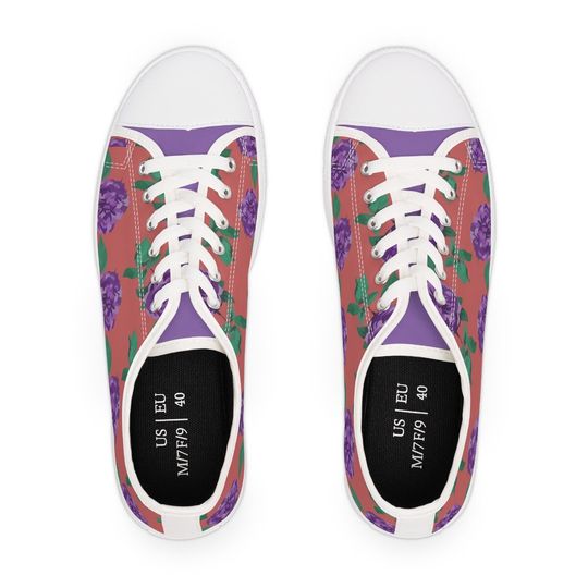 Women's Floral Print Low Top Sneakers