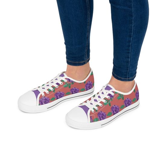 Women's Floral Print Low Top Sneakers