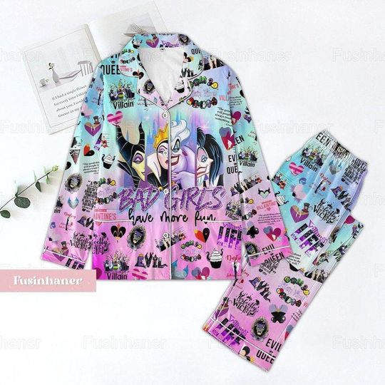 Disney Villains Pajamas, Bad Witches Club Pajamas Set