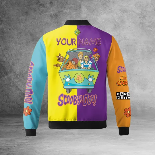 Personalized Scooby Doo Mystery Machine Where Are You Bomber Jacket