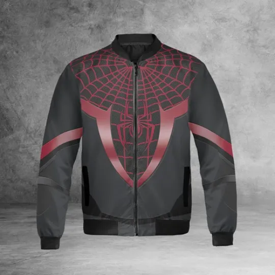 Spiderman Cosplay Costume Miles Morales Spider Verse Superhero Jacket