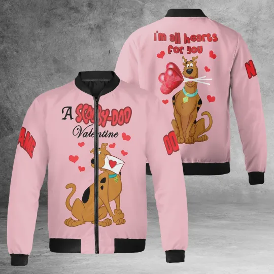 Personalized A Scooby Doo Valentine I'm All Hearts For You Jacket
