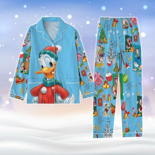 Disney Donald Christmas Pajamas, Donald Duck Holiday Pajamas