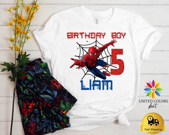 Spiderman Shirt, Spiderman Birthday Shirts