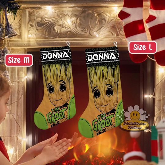Personalized Superhero Disney Christmas Stocking, Marvel Guardians Of the Galaxy